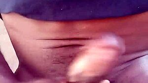 Intense Outdoor Handjob On Massive BBC With Moans