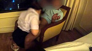 thai amateur moans loudly while sucking and lifting