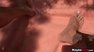 Tiny teen 18+ gets assfucked outdoors in public pickup. Anne Angel spied in reality POV.