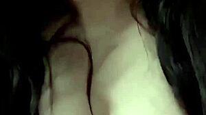 Latina miss madii swallows banana in blowjob