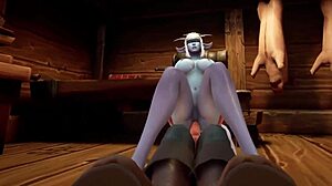 Elf Fucks Night Elf Blindfolded In Kitchen