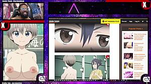 Uzaki-Chan Reveals Her Bald Pussy and Thick Mommy Breasts in Outdoor Nude Scene