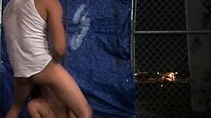 Real teen 18+ gets stranded and tastes cum in rough bondage