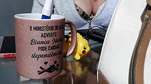 Brazilian Amateur Brunette MILF Sucks and Gets Creampie from Pornstar Cock