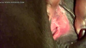 Pretty pink pussy gets wet and inviting for close exploration