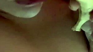 Latina miss madii swallows banana in blowjob