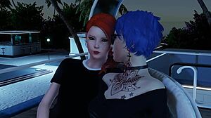 Tattooed Nerd and Petite Girl Reach Orgasm Through Emotional Lesbian Stargazing