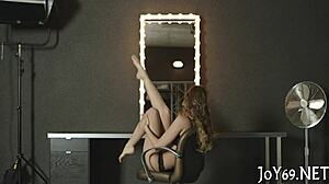 Teen beauty fingers her wet pussy with toys