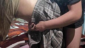 I fucked the punk Latina in her dorm without a condom, filling her pussy with my cum.