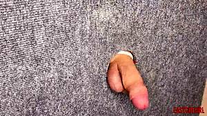 jerking small 18+ dick through glory hole with sexy feet by annycandy painboy