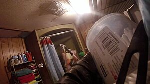 shower time with ronda, enjoying the warm water on her sexy body