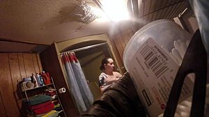 shower time with ronda, enjoying the warm water on her sexy body