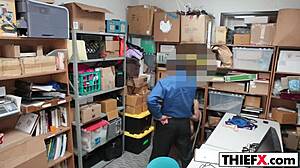 Oh No! Sexy Thief Gets Punished in the Garage!