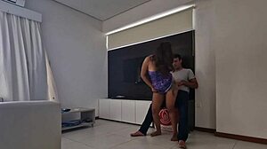 Blonde milf hired to dance on cock and suck it doggystyle