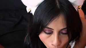 Girl in Kitten Costume PAYS with FUCKING and BLOWJOB