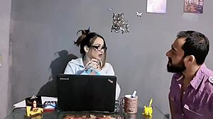 Brazilian Amateur Brunette MILF Sucks and Gets Creampie from Pornstar Cock