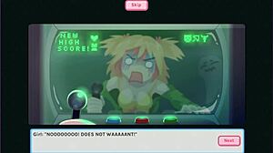 Watch this blonde anime girl get wet in Crush Crush uncensored!