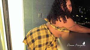 Busty Latina Sucking Me Off Hard on the Balcony