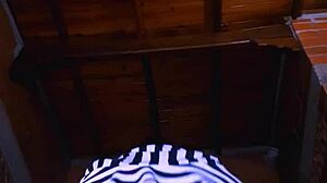 slender student pleases lover in apartment