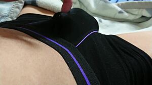 Japanese Guy Cums in Underwear Strokes for More