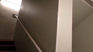 she was trolling the hotel, being naughty, and almost got caught sucking