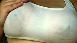 Intense Titty Fucking Bouncing Boobs Sucking Cum on Big Tits Compilation