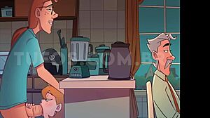 morning surprise in the kitchen with unexpected intimacy