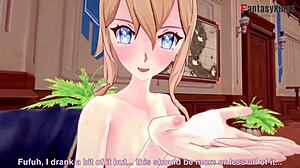 Jean Bent Over in Office POV