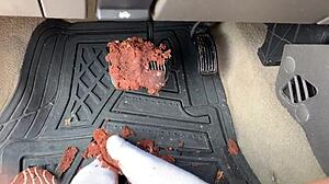 check out this messy pedal pumping with socks and feet