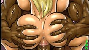 Two Blondes Bet on Big Black Cock