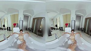 slutty girlfriend is soaped up and ready to go - czech vr 301, getting fucked hard in the bath