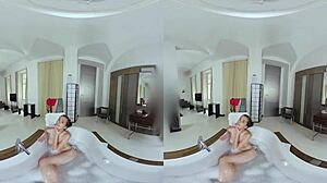 slutty girlfriend is soaped up and ready to go - czech vr 301, getting fucked hard in the bath