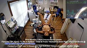 Miss Mars turns guinea pig for Doctor Tampa and Nurse Kristen's wild e-stim tests.