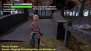 Exploring magical investigation of Meridiana in fantasy anime game