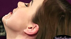 Eurobabe Gets Facial Cumshot on Pretty Face