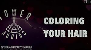 coloring your hair with some relaxing erotic audio for women featuring dirty talk