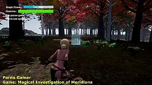 Exploring magical investigation of Meridiana in fantasy anime game