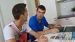 Cute European chick widens legs for oral with ex-girlfriend in hot session.