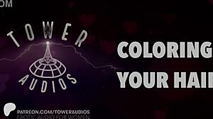 coloring your hair with some relaxing erotic audio for women featuring dirty talk