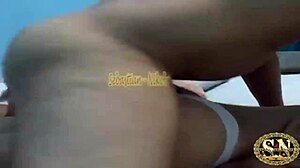 After the party, I bust my girlfriend's ass and fuck her sexy body.