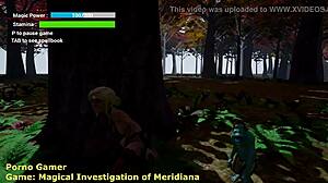 Exploring magical investigation of Meridiana in fantasy anime game