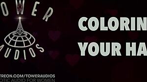 coloring your hair with some relaxing erotic audio for women featuring dirty talk