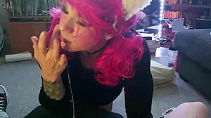 Teen neighbor deepthroats throatpie