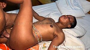 Ghetto hoe, pipe down on that big black cock!