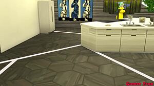 Bulma, the stepmom and wife, catches her stepson watching porn. She teaches him real sex lessons in Dragon Ball parody.