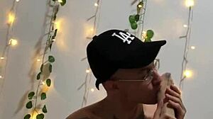 He Sucks My Feet for a Footjob and Cums on My Soles