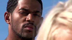 outdoor foursome with blonde brunette and two big black cocks assfucking