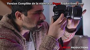 Curly Brunette Babe with Big Tits Fucks POV to Become a Star in Pegas Productions