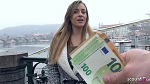 German Scout - Teen 18+ Josephine with big natural tits bangs for cash at real pickup casting.