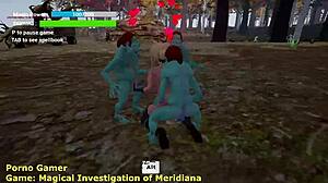 Exploring magical investigation of Meridiana in fantasy anime game